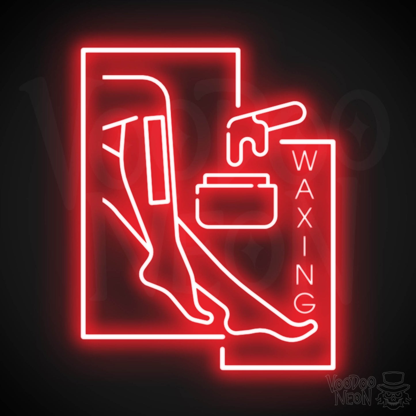 Waxing Neon Sign - Waxing Sign - Neon Waxing Salon Wall Art - Color Red