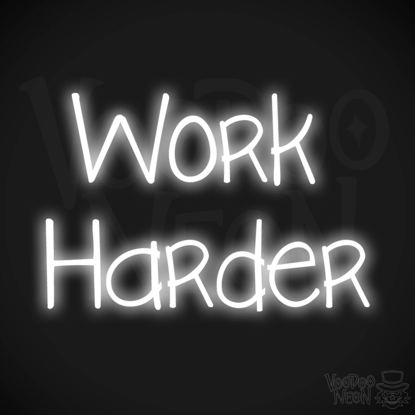 Work Harder LED Neon - White