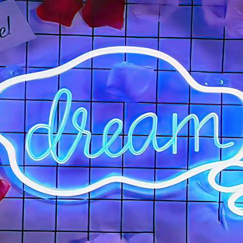 Dream neon sign for bedroom