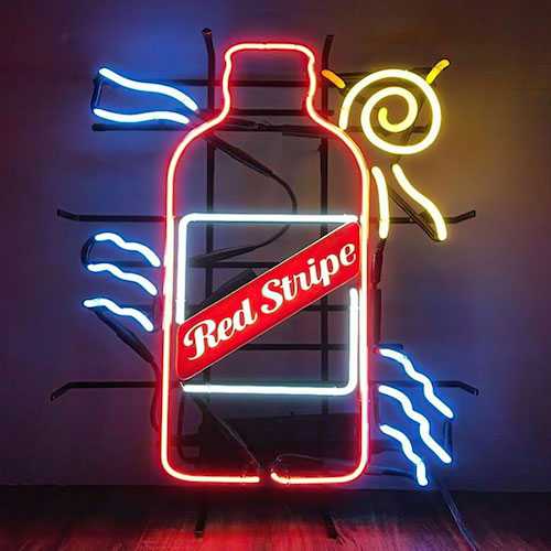 Neon bar sign - Red Stripe