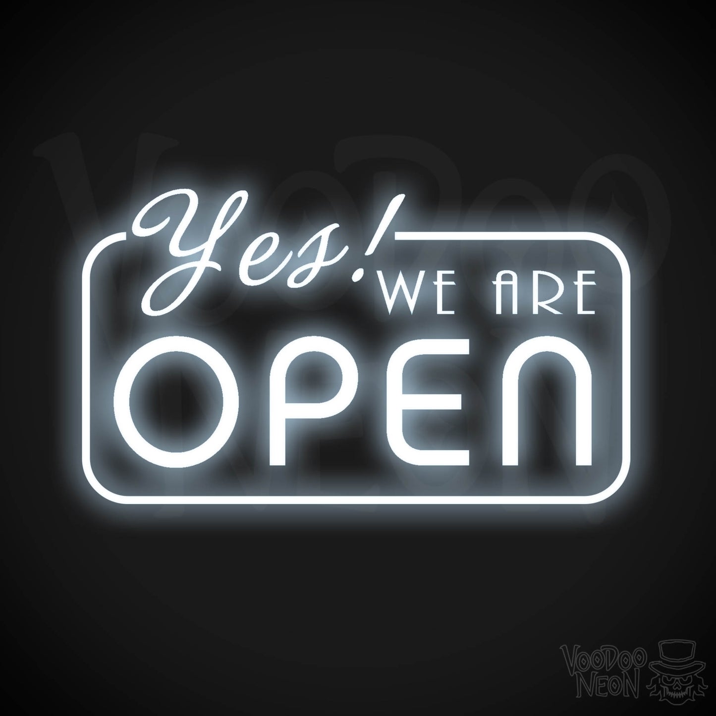Yes We Are Open Neon Sign - Neon Yes We Are Open Sign - LED Sign - Color Cool White