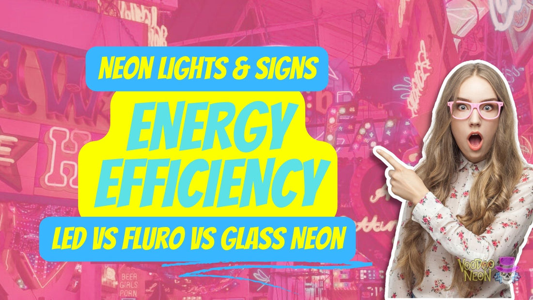 Comparing the Energy Efficiency of Neon Lights & Signs - Technical Details, Graphs and Charts