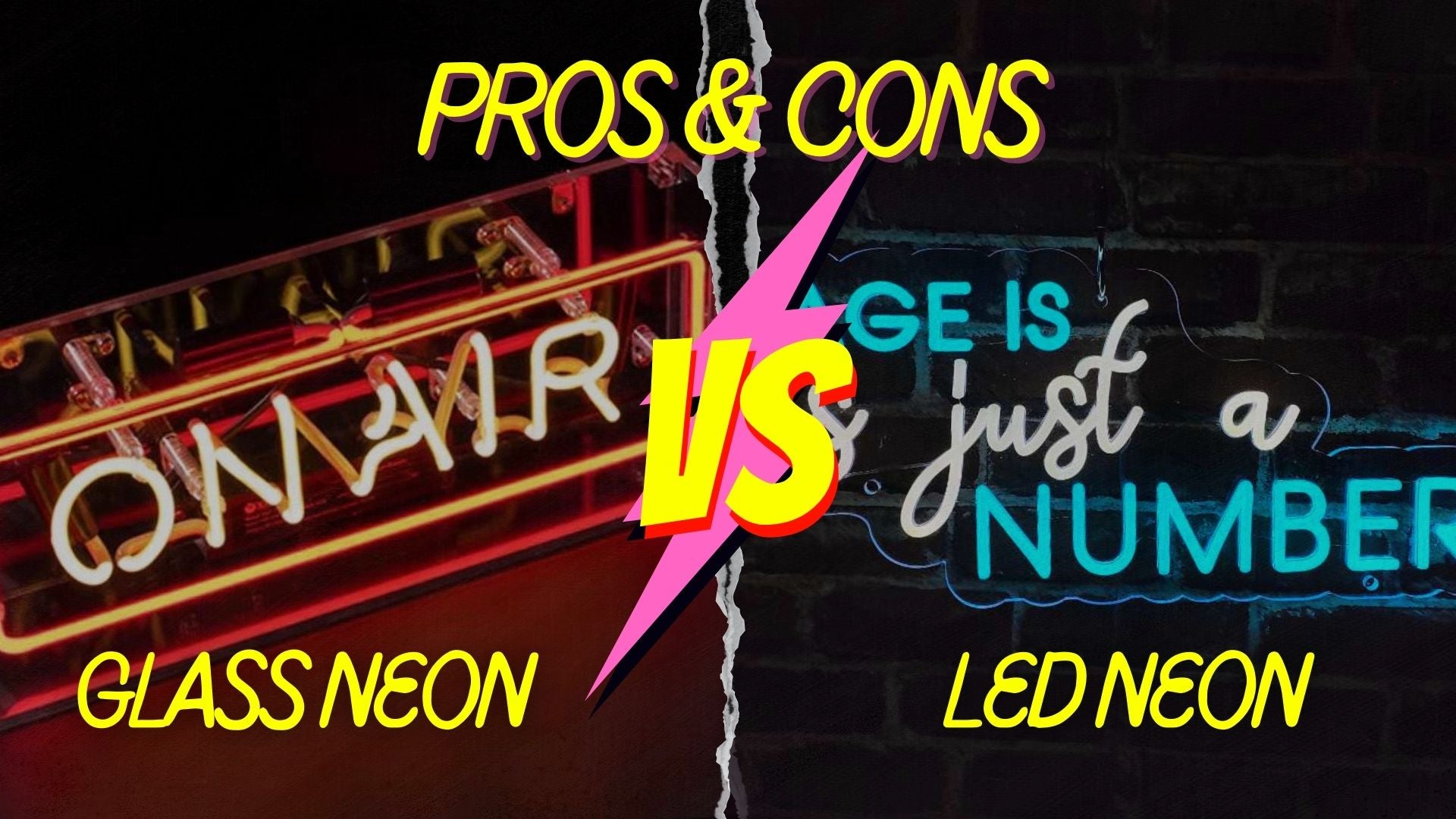 Glass Neon vs LED Neon Signs - How do they Compare? - Which is Better ...