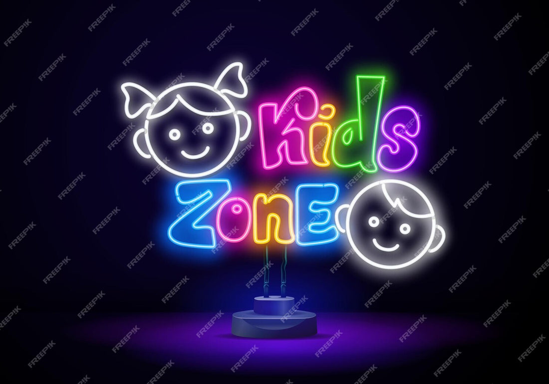 Kid zone neon sign