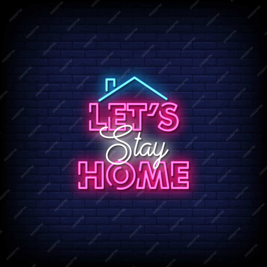 Lets stay home neon sign - home decor with neon signs - top 25 tips