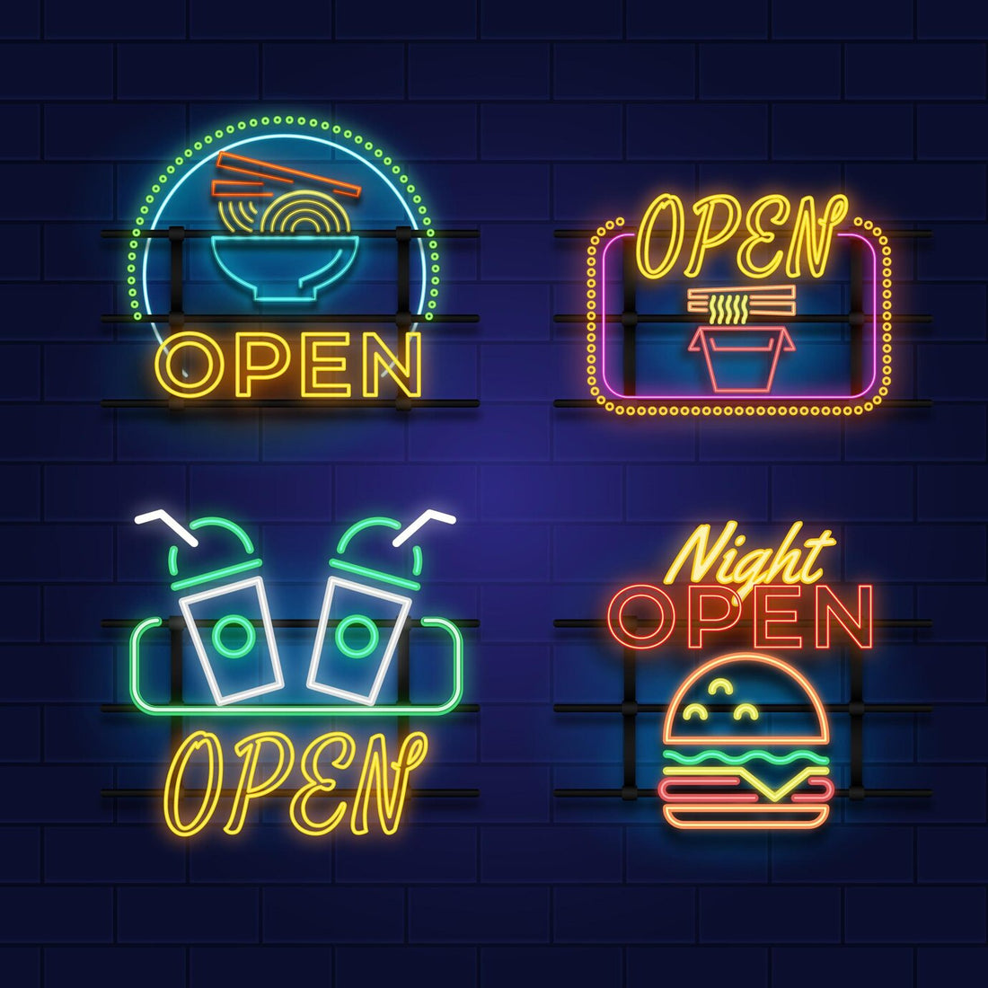 Common restaurant LED signs