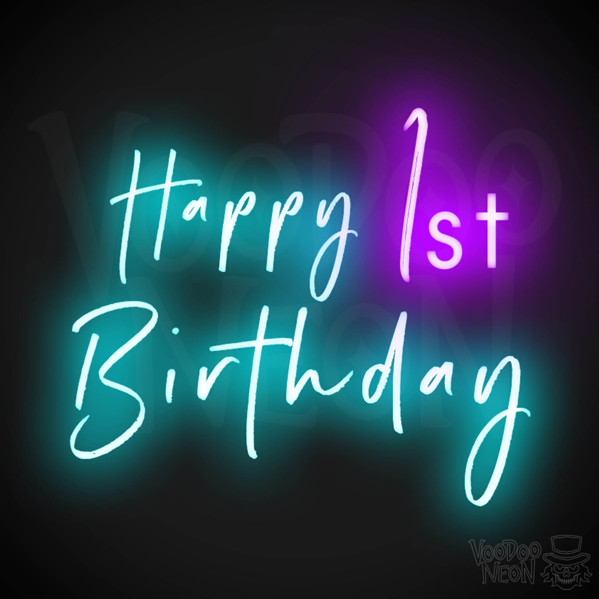 1st Birthday Neon Sign