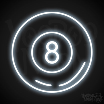 Magic 8 Ball Neon Sign - Neon Magic 8 Ball Sign - Wall Art - Color Cool White