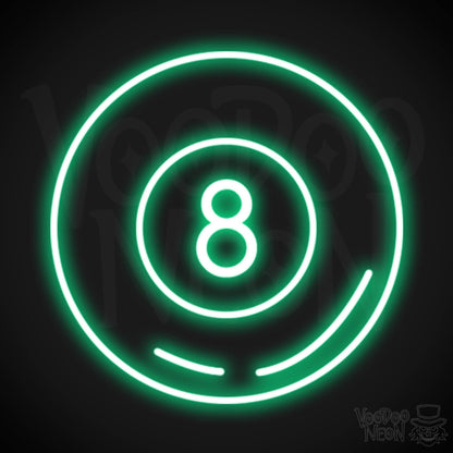 Magic 8 Ball Neon Sign - Neon Magic 8 Ball Sign - Wall Art - Color Green
