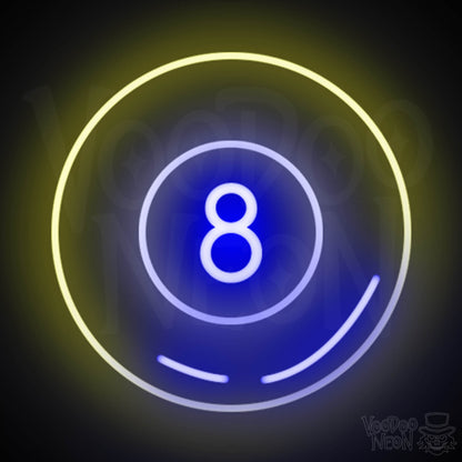 Magic 8 Ball Neon Sign - Neon Magic 8 Ball Sign - Wall Art - Color Multi-Color