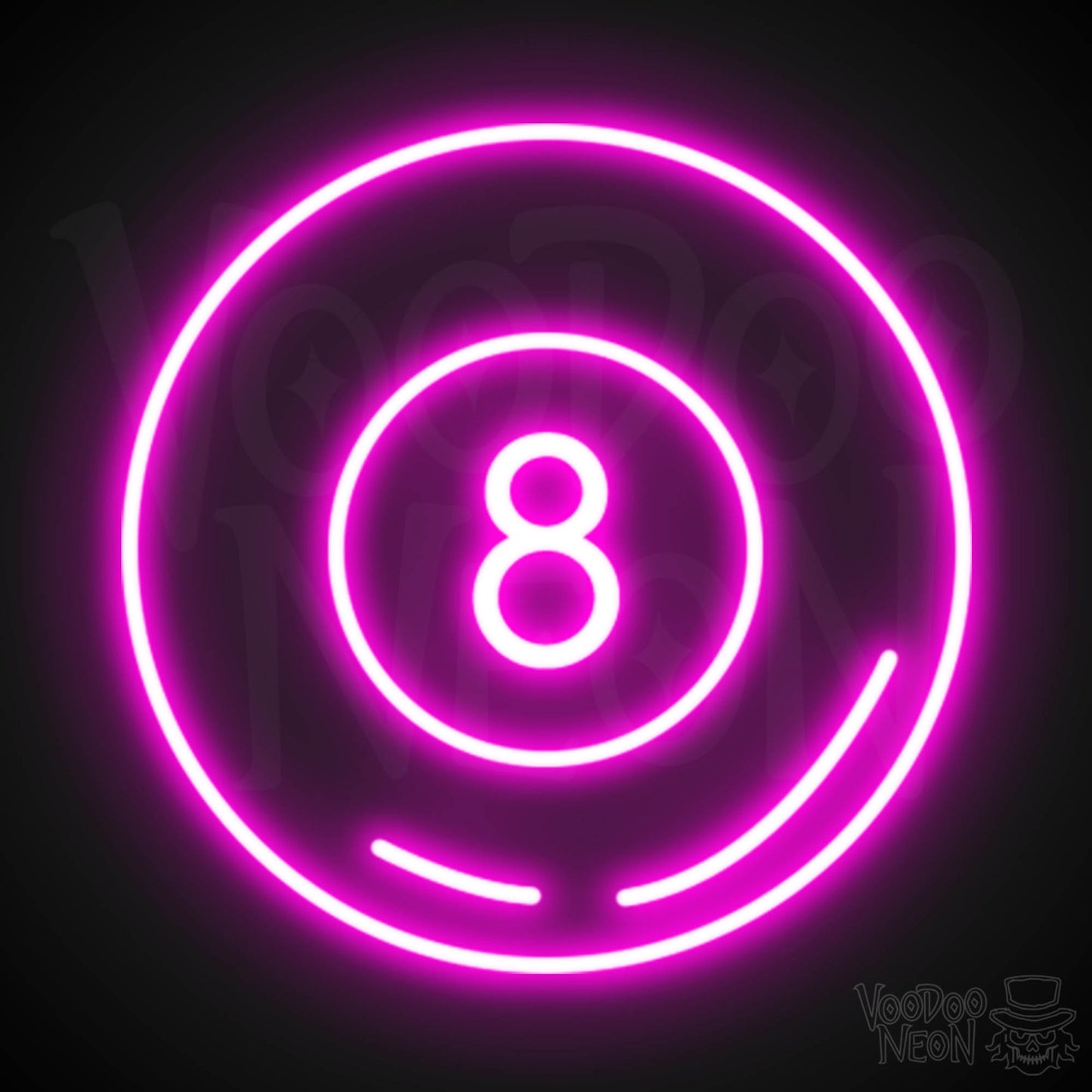 Magic 8 Ball Neon Sign - Neon Magic 8 Ball Sign - Wall Art - Color Pink