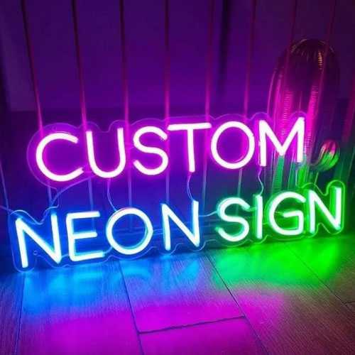 Custom neon sign in 3 colors