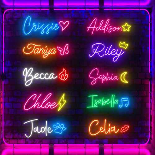 Neon name signs