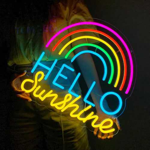 Hello Sunshine neon sign