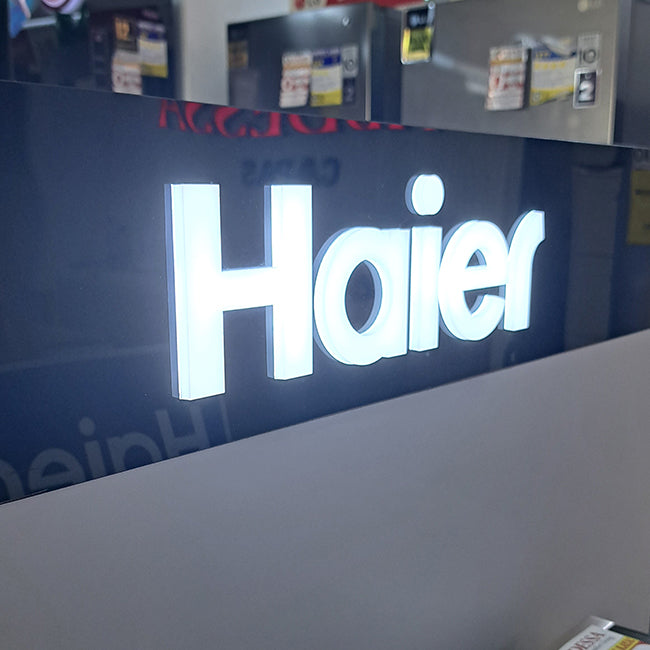 Haier channel letter sign