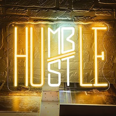 Hustle example neon sign for office decor