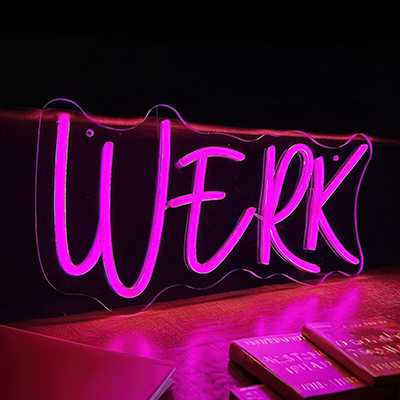 Neon sign idea for office - LED of the word "Werk"