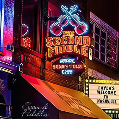 The Second Fiddle Honky Tonk City LED neon sign