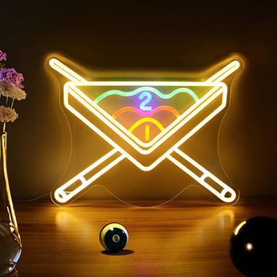 Neon pool cues and balls