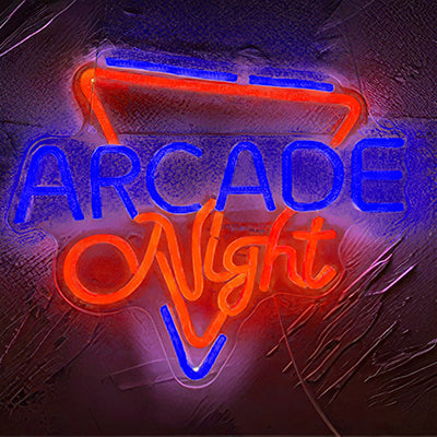 Arcade Night games arcade neon logo
