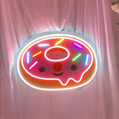 Frosted donut neon sign idea
