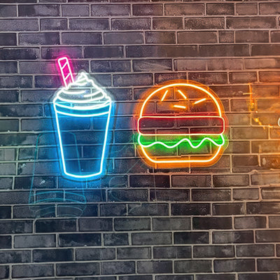 Shake and fries neon sign idea