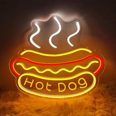 A hot dog neon sign design idea
