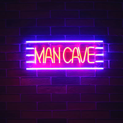 Example LED sign of MAN CAVE