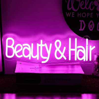 Beauty and Hair Salon sign