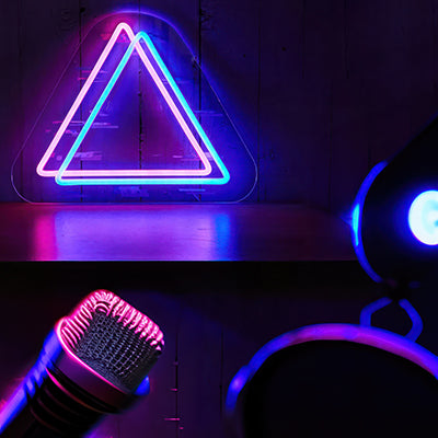 Neon artwork for a podcast backdrop - example idea