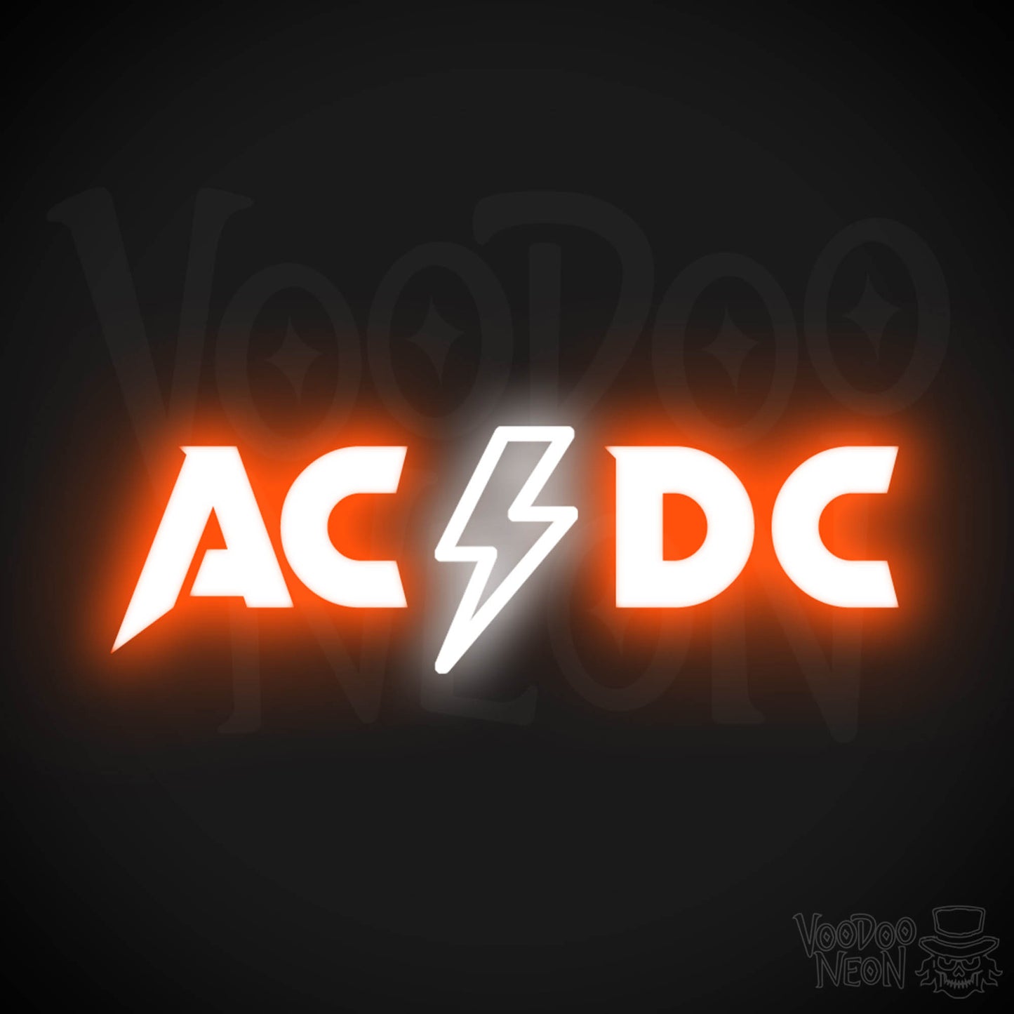 ACDC Neon Sign - Neon ACDC Sign - Neon ACDC Logo - Wall Art - Color Multi-Color