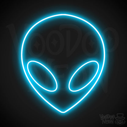 Alien Face LED Neon - Dark Blue