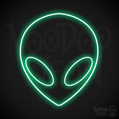 Alien Face LED Neon - Green