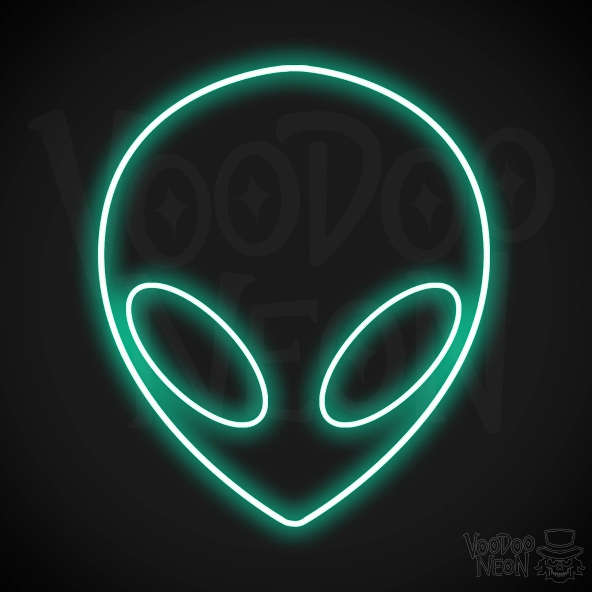 Alien Face LED Neon - Light Green