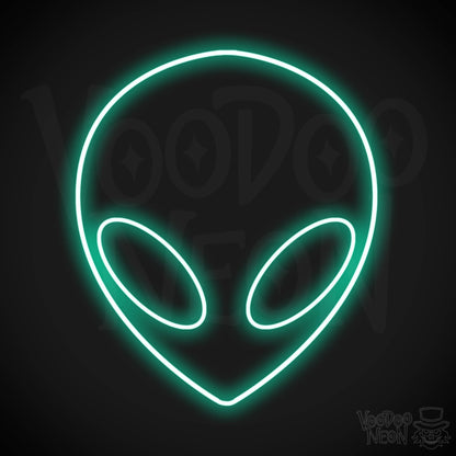 Alien Face LED Neon - Light Green