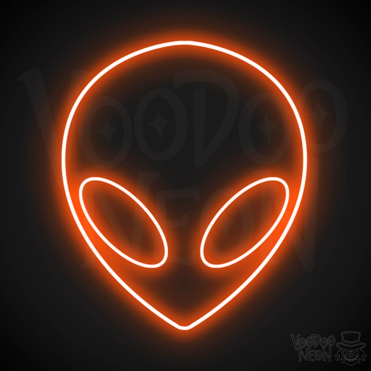 Alien Face LED Neon - Orange