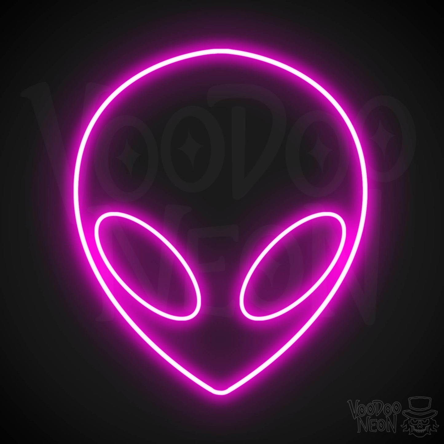 Alien Face LED Neon - Pink