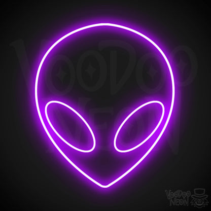 Alien Face LED Neon - Purple