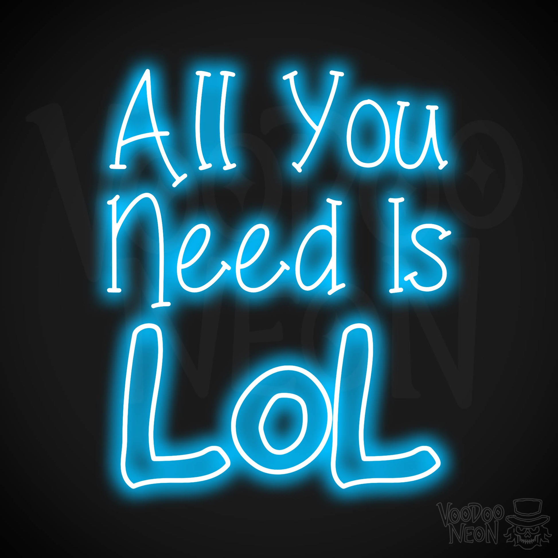 All You Need Is Lol LED Neon - Dark Blue