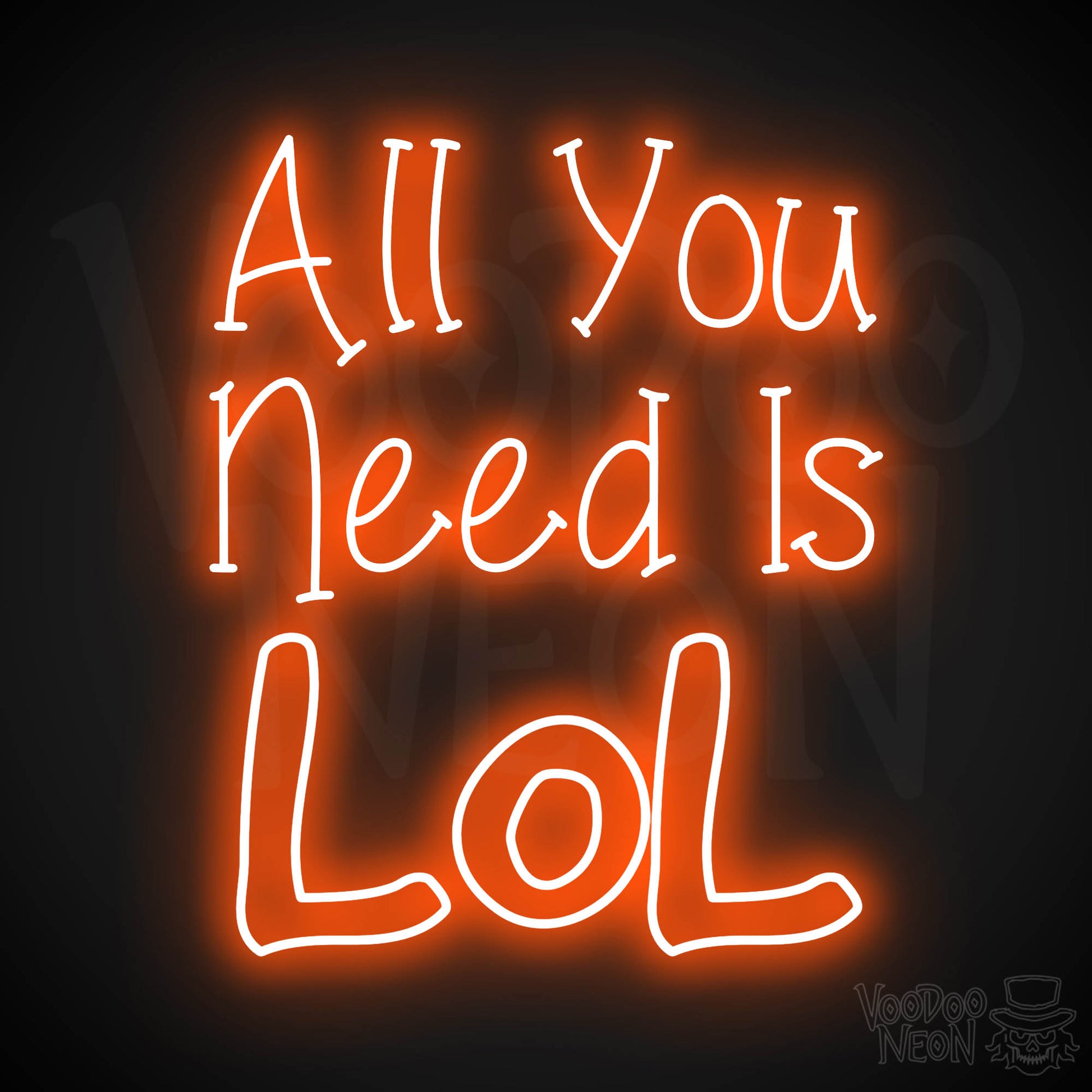 All You Need Is Lol LED Neon - Orange