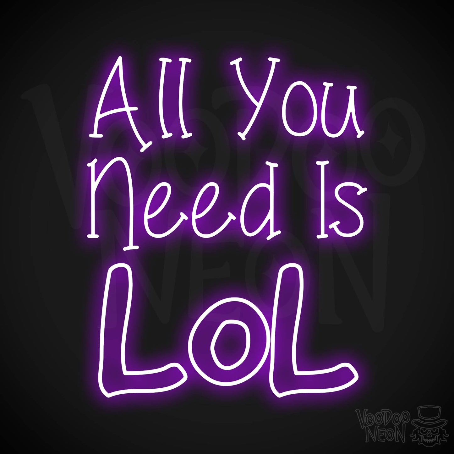 All You Need Is Lol LED Neon - Purple