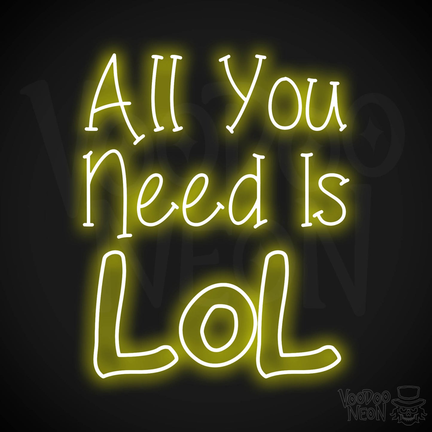 All You Need Is Lol LED Neon - Yellow