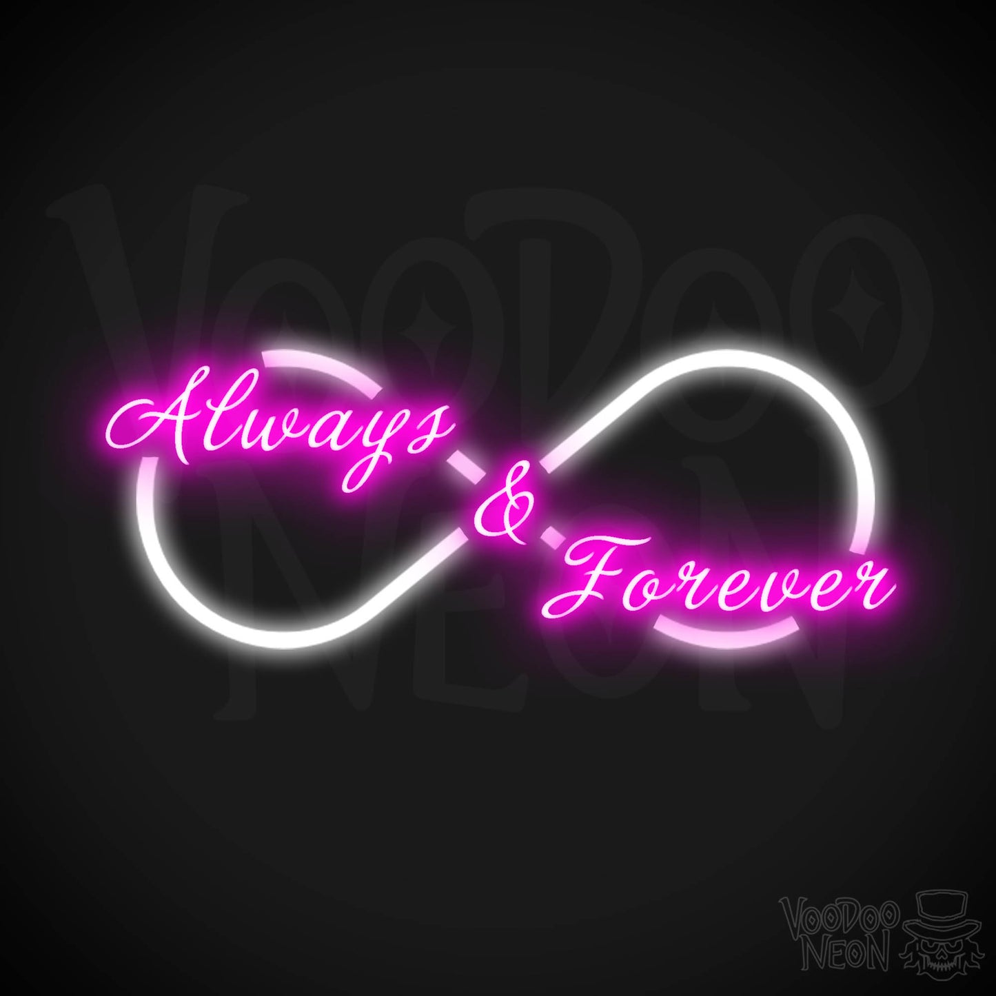Always & Forever Neon Sign - Neon Always & Forever Sign - LED Wall Art - Color Multi-Color