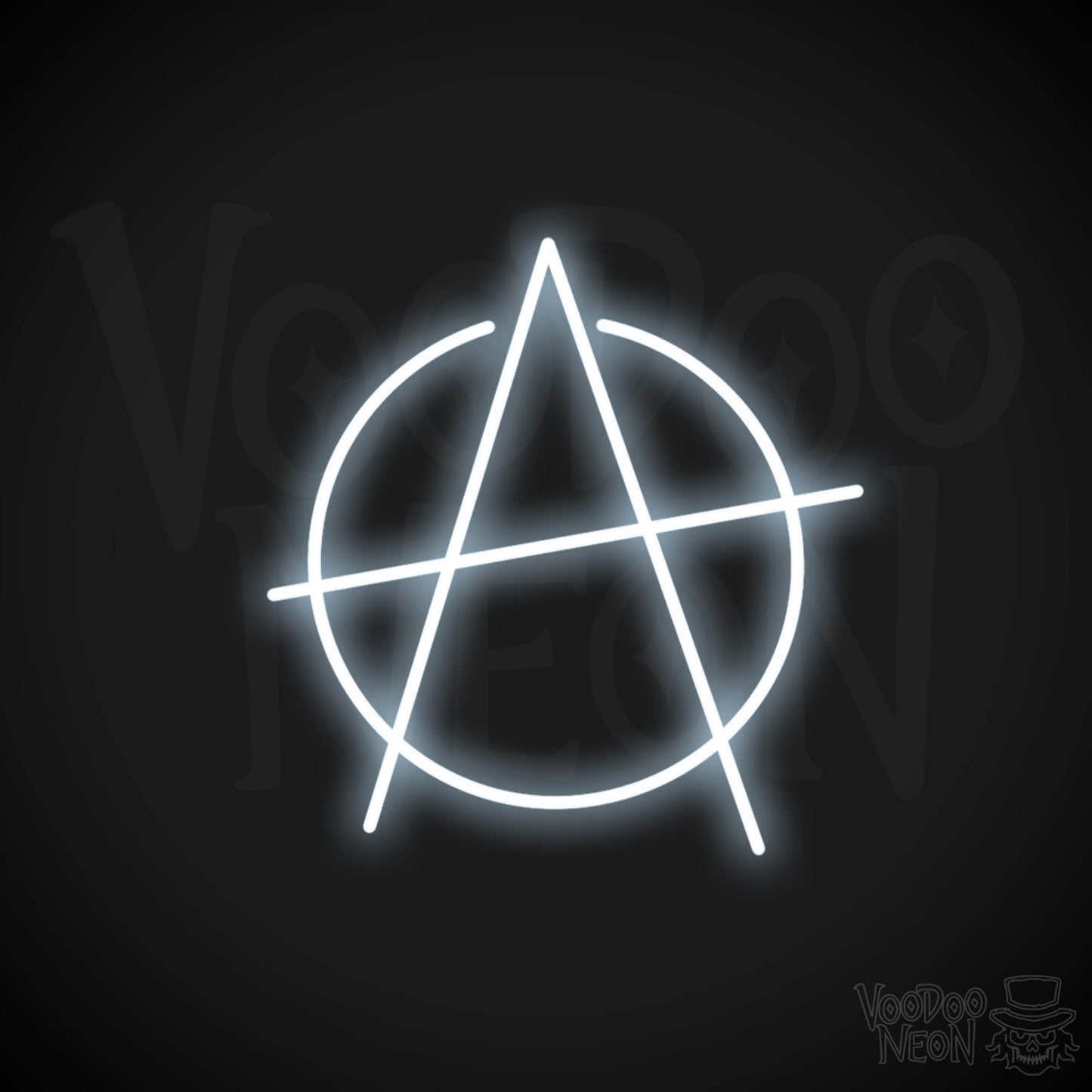 Anarchy Neon Sign - Neon Anarchy Sign - Color Cool White