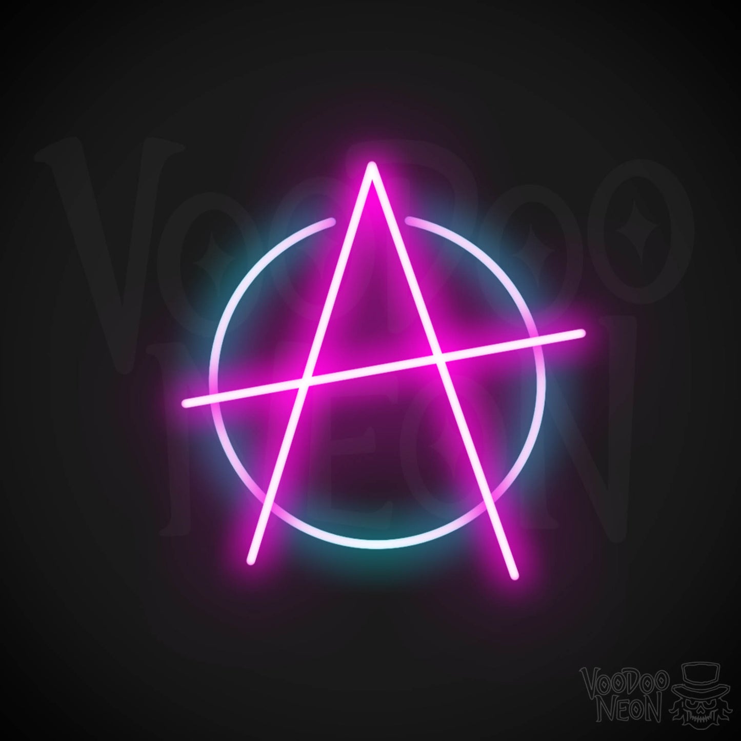 Anarchy Neon Sign - Neon Anarchy Sign - Color Multi-Color