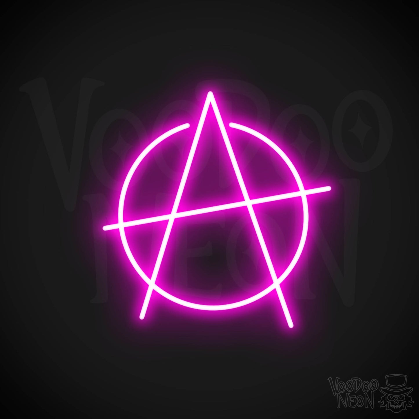 Anarchy Neon Sign - Neon Anarchy Sign - Color Pink