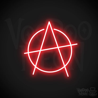 Anarchy Neon Sign - Neon Anarchy Sign - Color Red