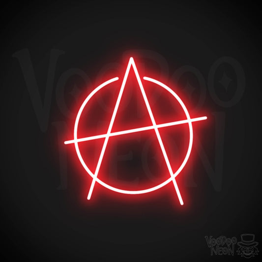 Anarchy Neon Sign - Neon Anarchy Sign - Color Red