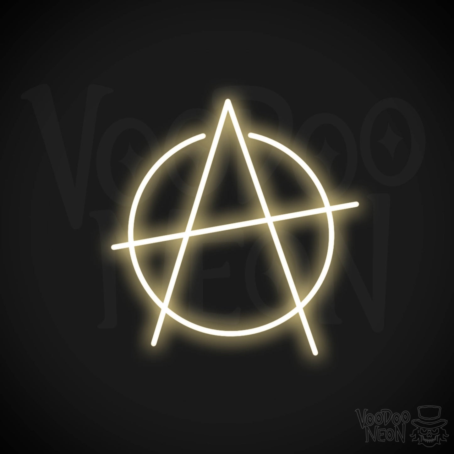 Anarchy Neon Sign - Neon Anarchy Sign - Color Warm White