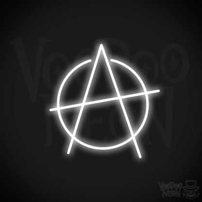 Anarchy Neon Sign - Neon Anarchy Sign - Color White